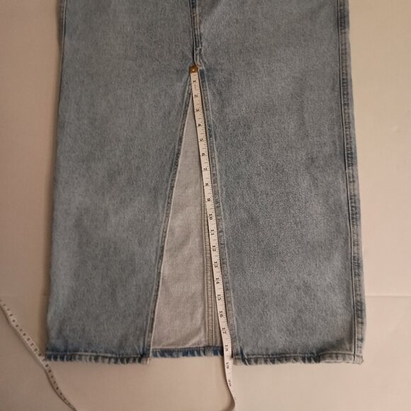 Mango High Waist Maxi Light Blue Denim Skirt Women's Size S - Picture 14 of 16